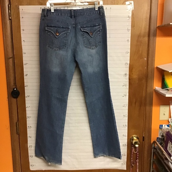 APT 9 women’s 5 pocket jeans sz 8  blue - Picture 2 of 5